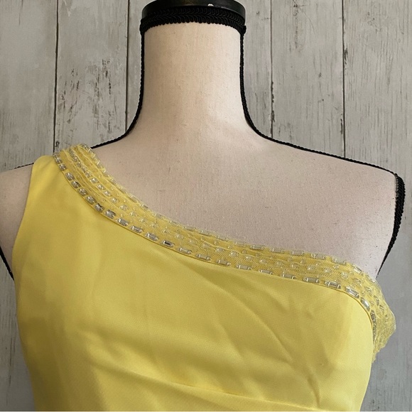 BCBGMaxAzria Danielle One Shoulder Embellished Gown - Picture 3 of 13